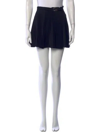 Pre-owned Fendi Pleated Accents Mini Skirt In Black