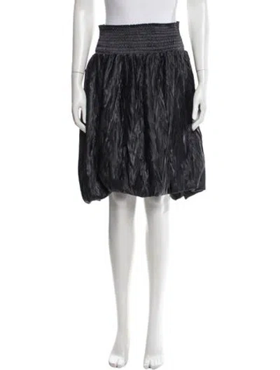 Pre-owned Fendi Pleated Accents Mini Skirt In Gray