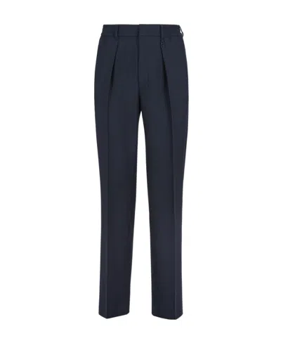 Fendi Pleated Cigarette Pants In Black