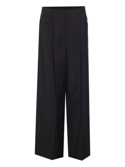 FENDI PLEATED-FRONT TROUSERS