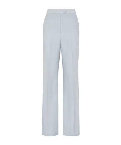 Fendi Pleated High-rise Trousers In Blue