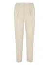 Fendi Sophisticated Stone Blend Trousers In Neutral