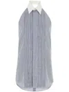 Fendi Embroidered Viscose Blend Shirt In Blue