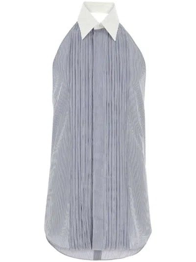 FENDI PLEATED SLEEVELESS SHIRT