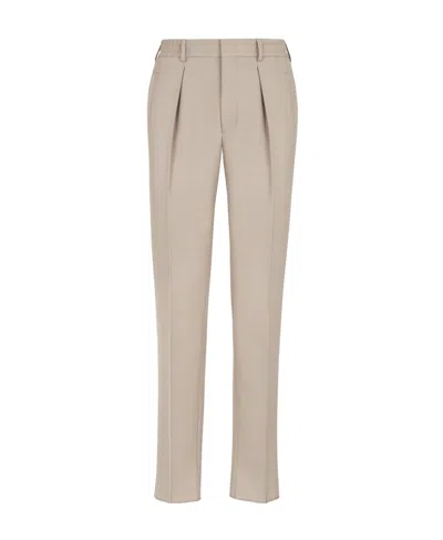 Fendi Pleated Tailored Trousers In Gray