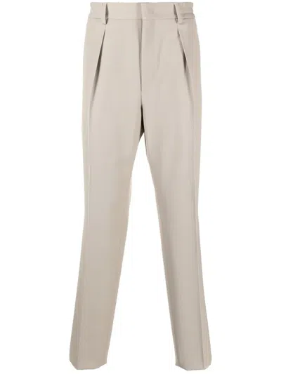 Fendi Pleated Tailored Trousers In Nude
