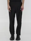 Fendi Waistband Straight Leg Trousers Side Back In Black