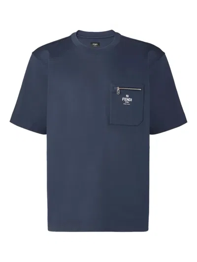 FENDI POCKET LOGO T-SHIRT