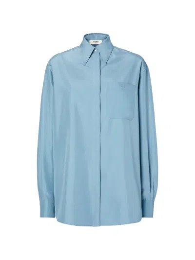 Fendi Pocket Shirt In Blue