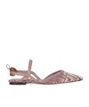 Fendi Pointed Flat Sandals In Multicolor
