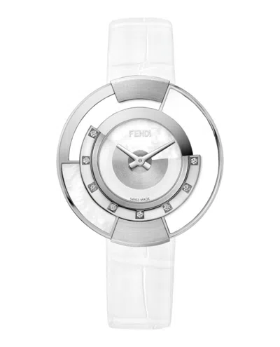 Fendi Policromia Diamond Watch With Mother Of Pearl Dial