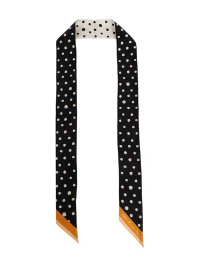 Fendi Polka-dot Scarf In Black