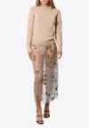 Fendi Polka-dot Tulle Midi Skirt