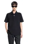 Fendi Polo Shirt Ribbed Short Sleeves In Blue