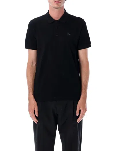 Fendi Ff Metallic Logo Shirt Polo Black