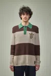 Fendi Cotton Knitted Polo In Multi