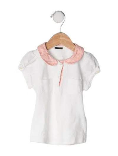 Pre-owned Fendi Babies' Polo Shirt In White