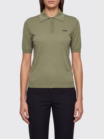 Fendi Polo Shirt Woman  In Blue
