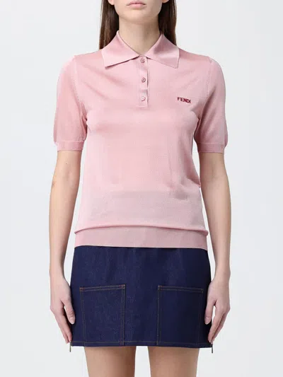 Fendi Polo Shirt Woman  In Pink
