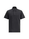 Fendi Ff Piquet Jacquard Polo Shirt In Black