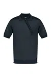 Fendi Polo With Logo Patch In Blue