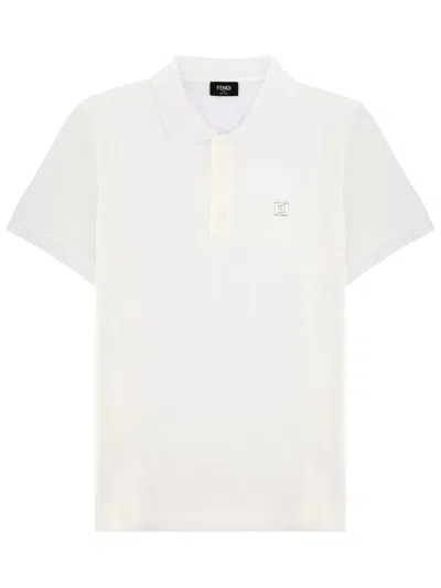 Fendi Polo With Logo In White