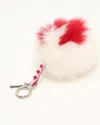 Fendi Pom-pom Fur Charm In White