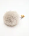 Fendi Pom-pom Fur Charm In White