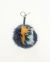 Fendi Pom-pom Fur Charm In Blue