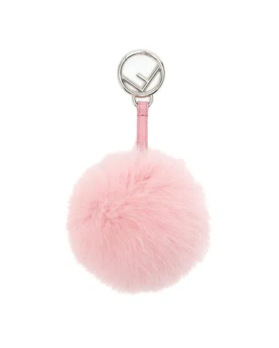 Pre-owned Fendi Pom-pom Fur Charm In Pink