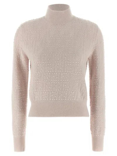 Fendi Pon Pon Sweater In Gold