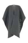 Fendi Grey Wool And Cashmere Poncho