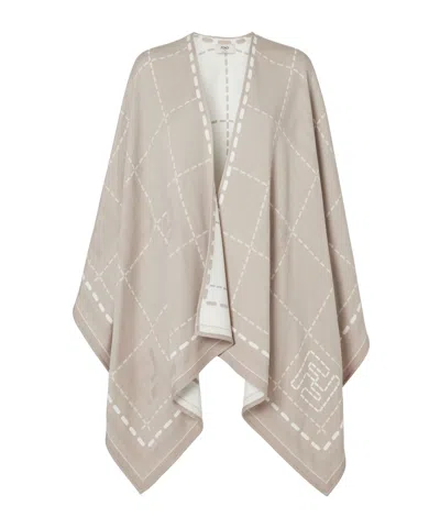 Fendi Poncho In Gray