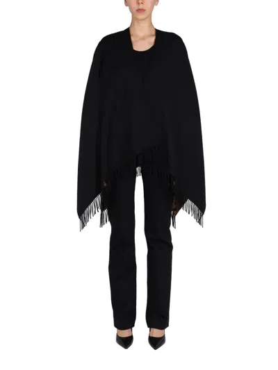 Fendi Poncho Reversibile In Black