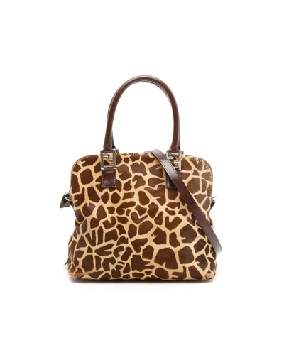 Fendi Pony Bag In Brown