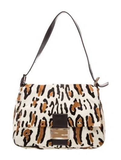 Pre-owned Fendi Ponyhair Mama In White