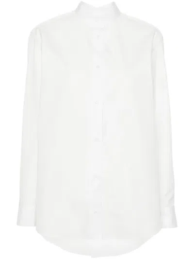 Fendi Poplin Cotton Shirt In White