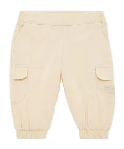 Fendi Poplin Overalls In Light Brown