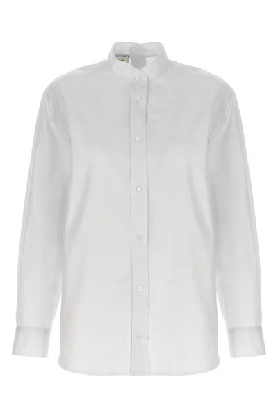 Fendi Poplin Cotton Shirt In White