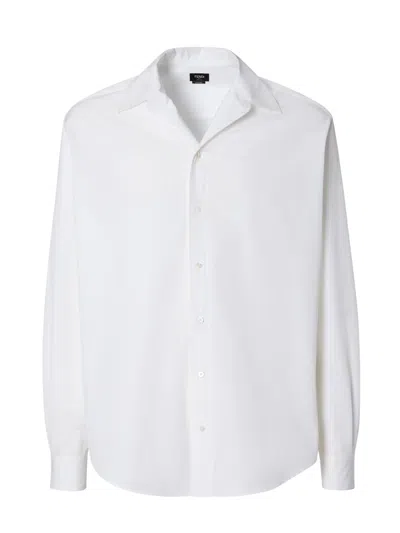 Fendi Poplin Shirt In White