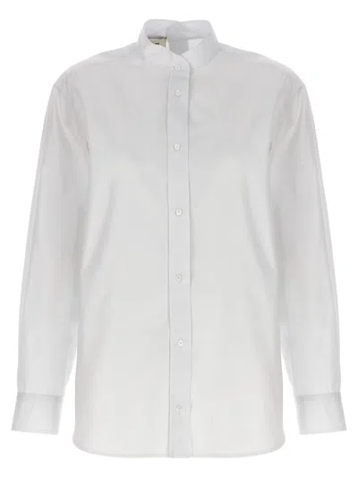 Fendi Poplin Cotton Shirt In White