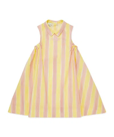 Fendi Poplin Sleeveless Dress In Nude