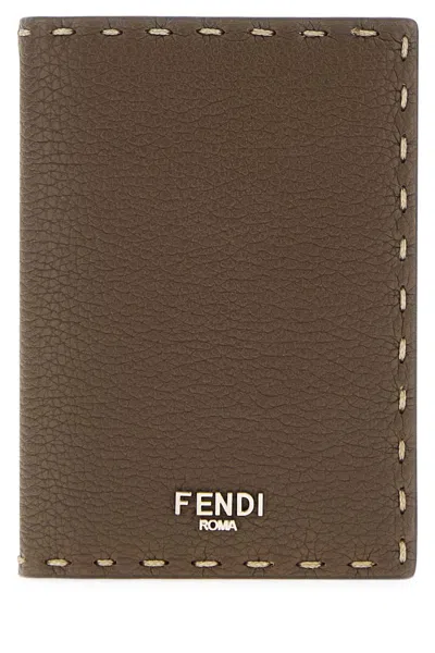 Fendi Portacarte Verticale Selleria In Blue