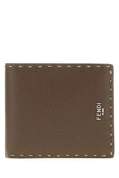Fendi Portafogli Selleria Senza Portamonete In Brown
