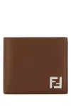 Fendi Portafoglio In Pelle Caramello Uomo In Brown