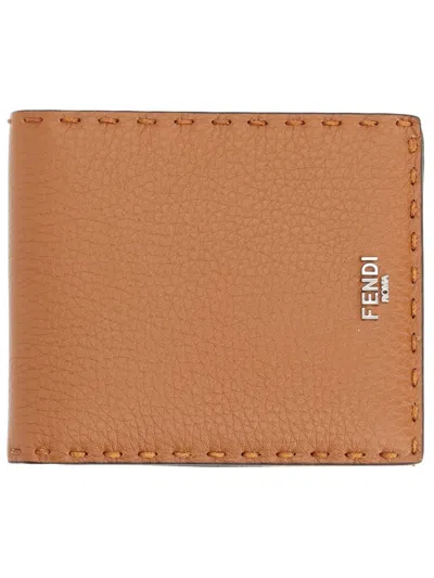 Fendi 芬迪 Portafoglio “selleria” In Brown