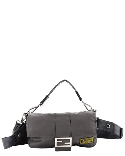 Fendi Porter Baguette Bag Nylon Medium (authentic Pre-loved) In Black