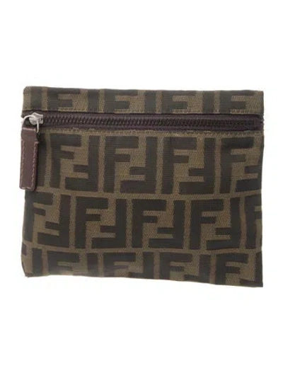 Pre-owned Fendi Portfolio In Gray