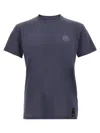 Fendi Cotton T-shirt With Ff Detail In Blue