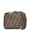 Fendi Pouch Lock Medium Ff Logomania Brown